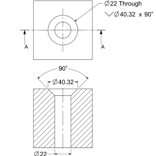What is the Correct Procedure to Create a Countersunk Hole?