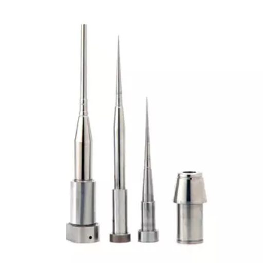 What are the standard sizes and tolerances for core pins?