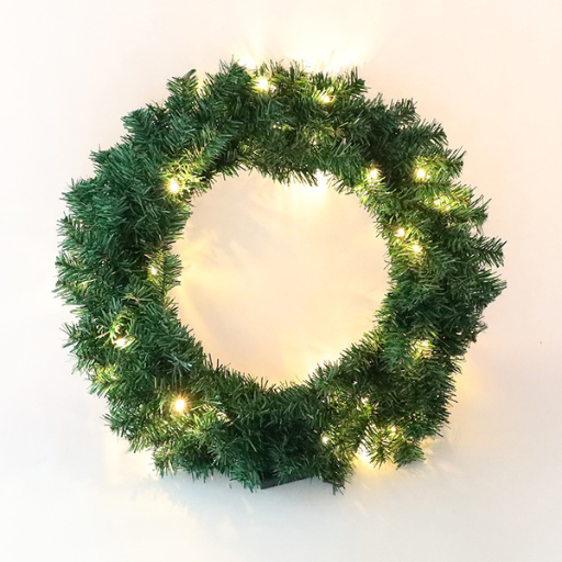 solar powered christmas wreath 