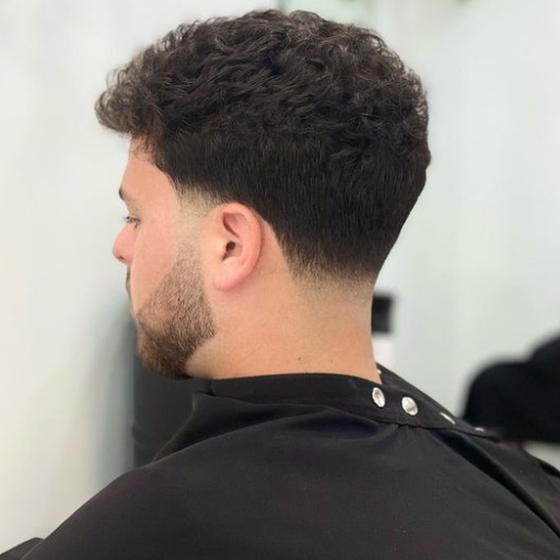 low taper fade curly hair