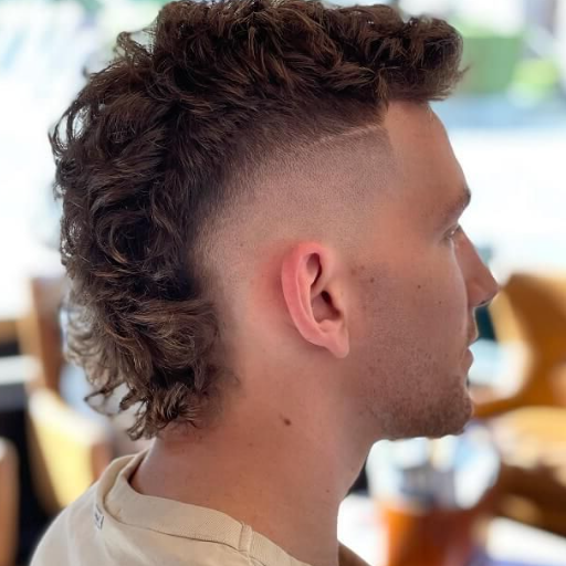 curly hair burst fade