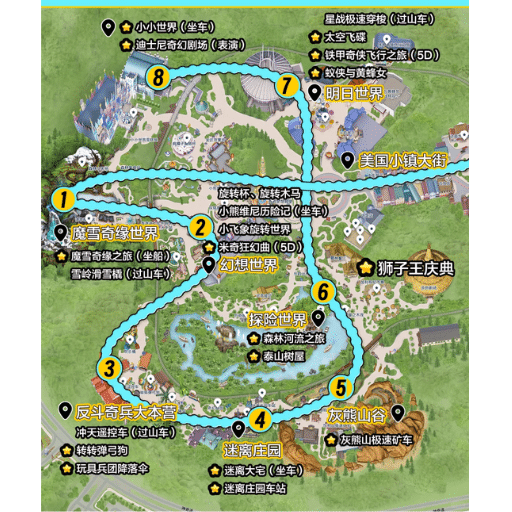 How is the itinerary structured for this 3-day Disneyland tour