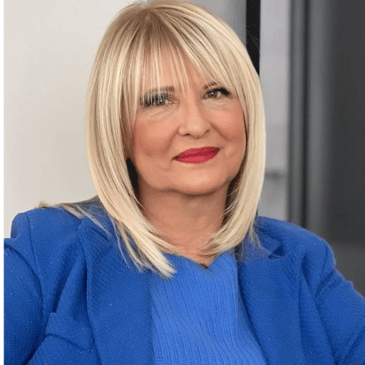 Shoulder Length Hair with Bangs over 50 
