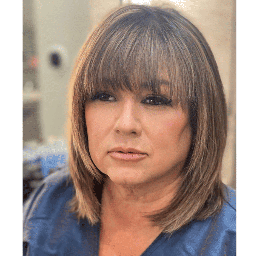 Shoulder Length Hair with Bangs over 50 