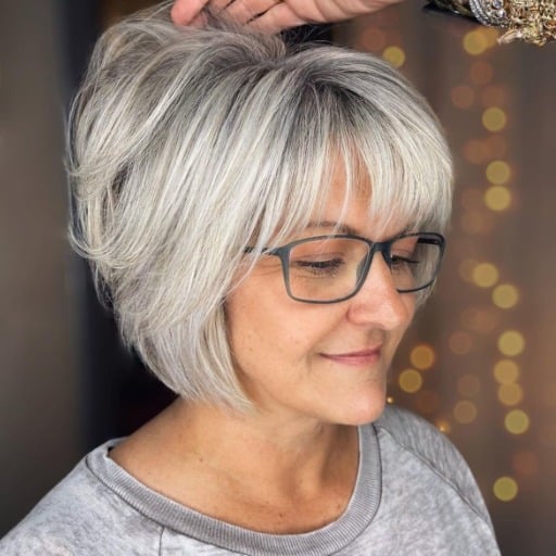 What are some low-maintenance short haircuts for women over 60?