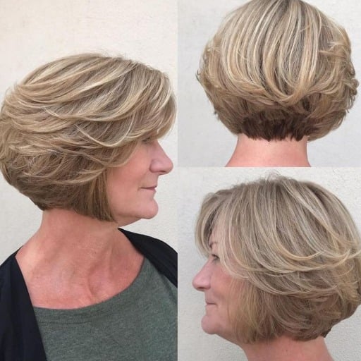 What are some stylish options for women over 50 with thin hair?