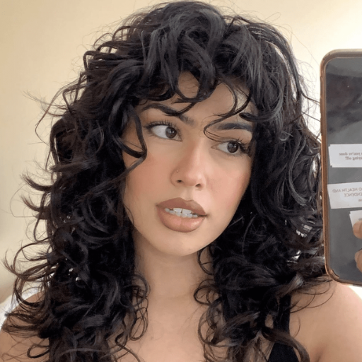 How to style a curly wolf cut