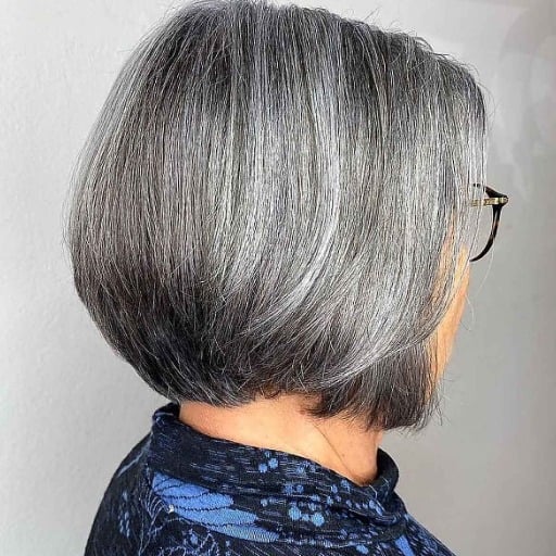 What are some trendy bob hairstyles that suit women in their 60s?
