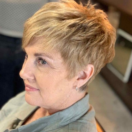 Why are pixie cuts ideal for older women with fine hair?