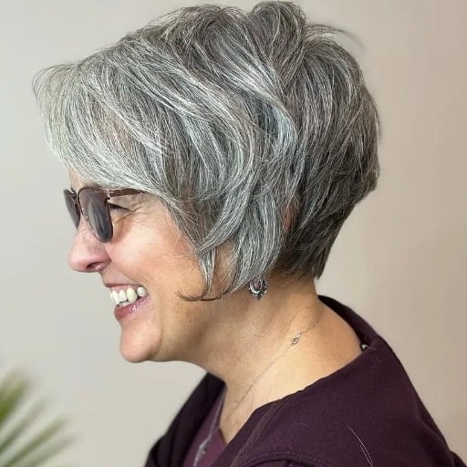 What short hair styles for women over 60 work best for thick or coarse hair?