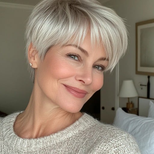 How can short hairstyles make thin hair appear thicker?