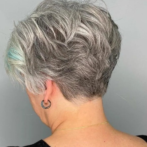 How to style and maintain a short shaggy haircuts over 60 with layers?