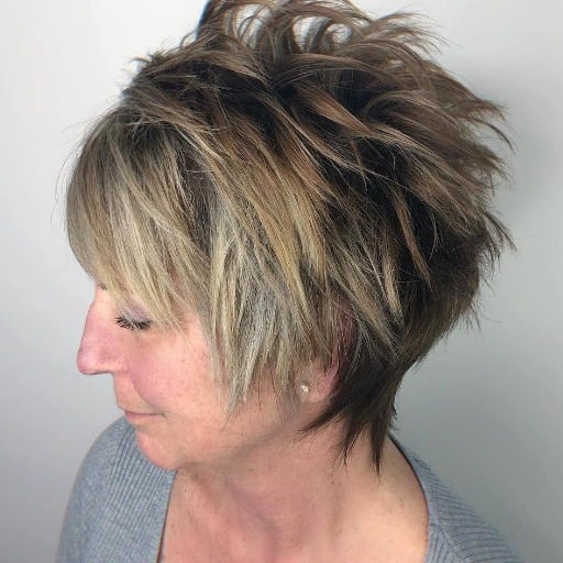 What are the best short shaggy haircuts over 60 with layers?