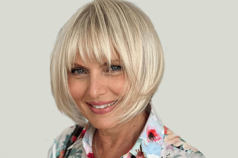 Short Hair for Women over 50 with Round Faces