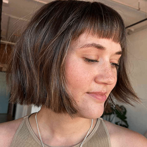 Short Haircuts Fringe Layered Bob for Fine Hair over 50