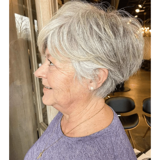 Short Haircuts for Grey Hair over 60