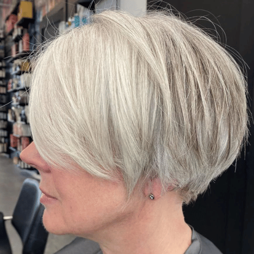 Short Hairstyles for Gray Hair over 60