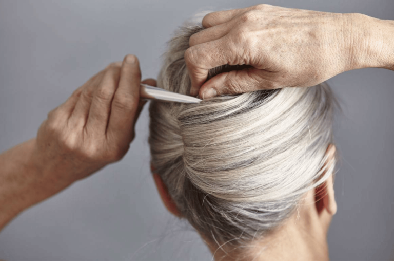Silver Long Gray Hair over 60