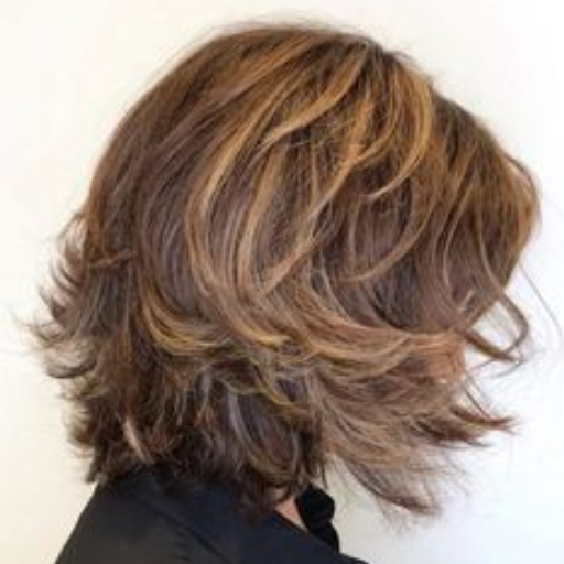 What are 10 Popular Medium layered hair over 50?