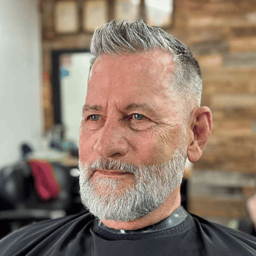 What are some easy-to-maintain hair styles for men over 50?