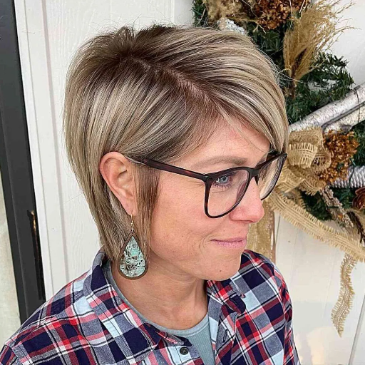 What are the 10 best short hair over 50 with glasses?