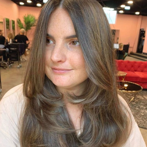 chubby face long layered haircuts