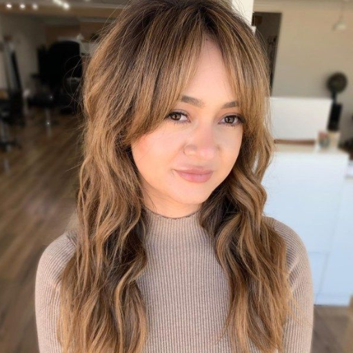chubby face long layered haircuts