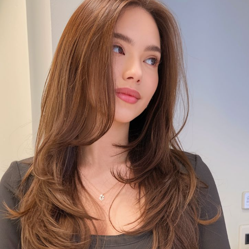 layered haircuts with bangs