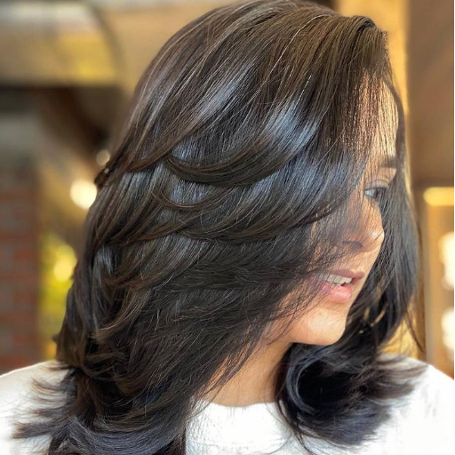 short hair layer cut