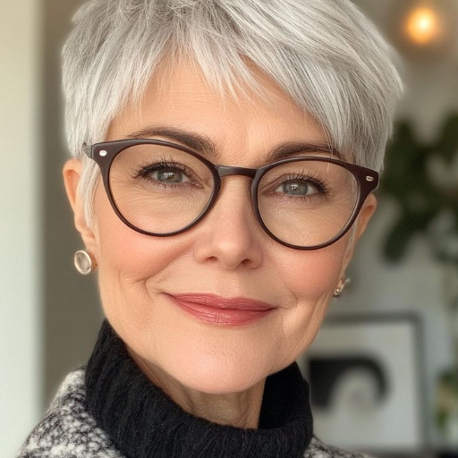 short hair older women
