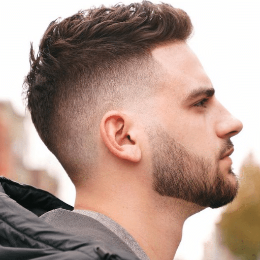 short hair with fade