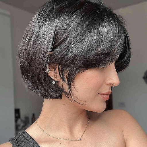Real Hair Black Layered Bob Hairstyles