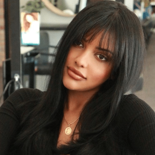 The Charm of Long Hair with Wispy Bangs