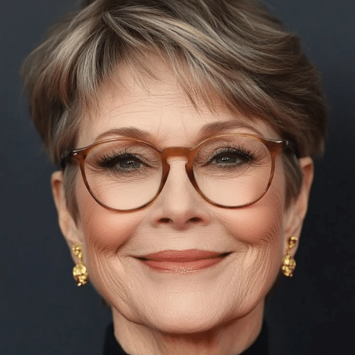 Trendy Haircuts for Women Over 70 Who Wear Glasses