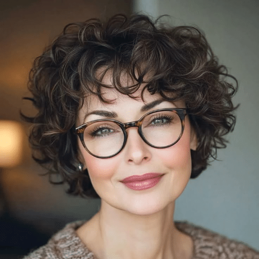 Short Curly Haircut: Hairstyles for Women Over 60 with Curly Hair