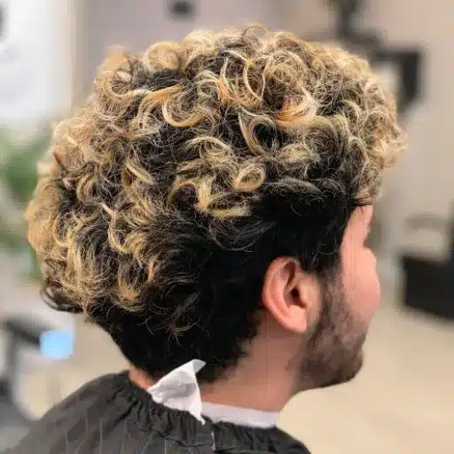 Curly Hair and Frosted Tips